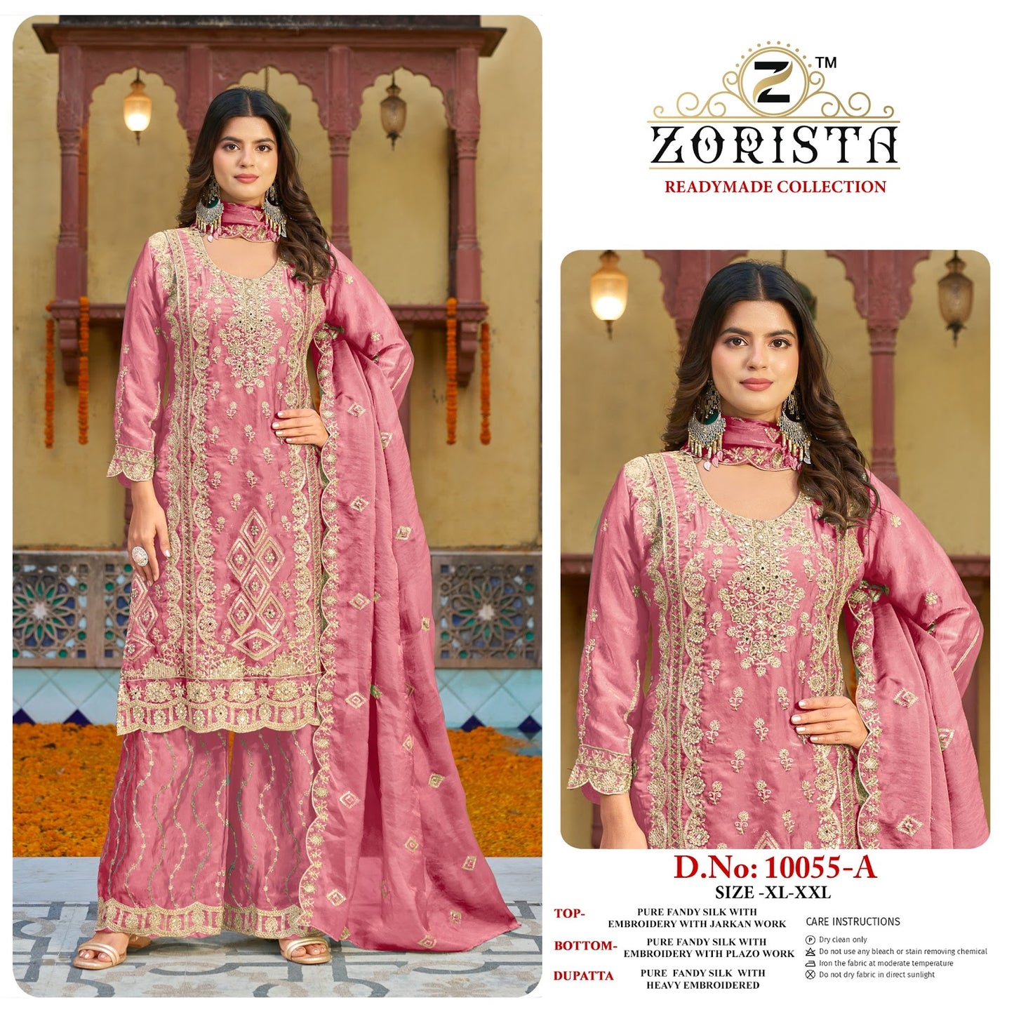 Design 10055 Zorista Fandy Silk Pakistani Readymade Suits Exporter India