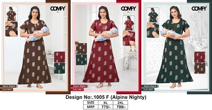 Design 1005 Comfy Alpine Feeding Night Gown Exporter Ahmedabad