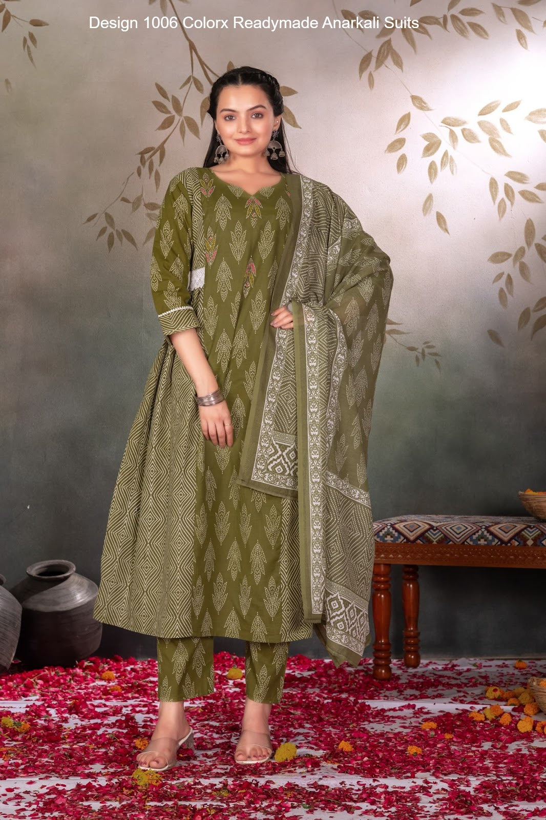 Design 1006 Colorx Cotton Readymade Anarkali Suits Wholesale Rate