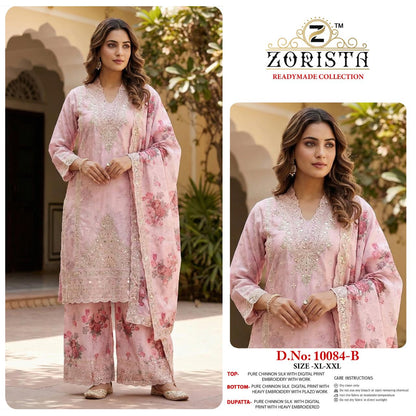 Design 10084 Zorista Chinnon Silk Pakistani Readymade Suits Wholesaler