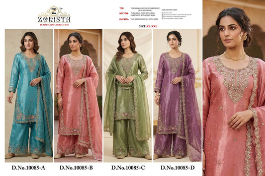 Design 10085 Zorista Jimmy Choo Pakistani Readymade Suits Supplier
