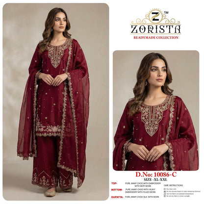 Design 10086 Zorista Jimmy Choo Pakistani Readymade Suits Wholesaler Ahmedabad