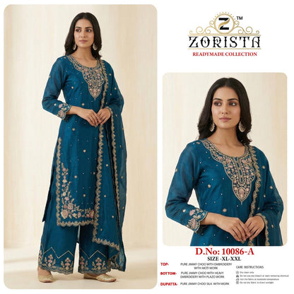 Design 10086 Zorista Jimmy Choo Pakistani Readymade Suits Wholesaler Ahmedabad
