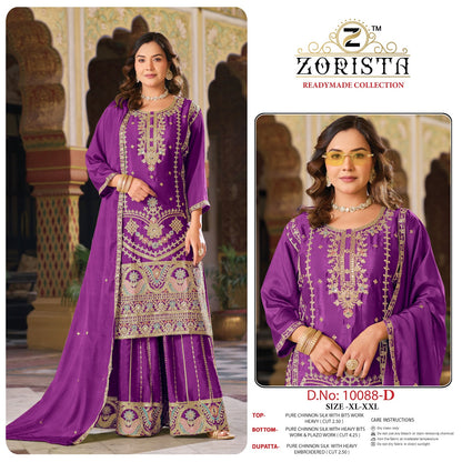 Design 10088 Zorista Chinnon Silk Pakistani Readymade Suits Wholesaler Ahmedabad