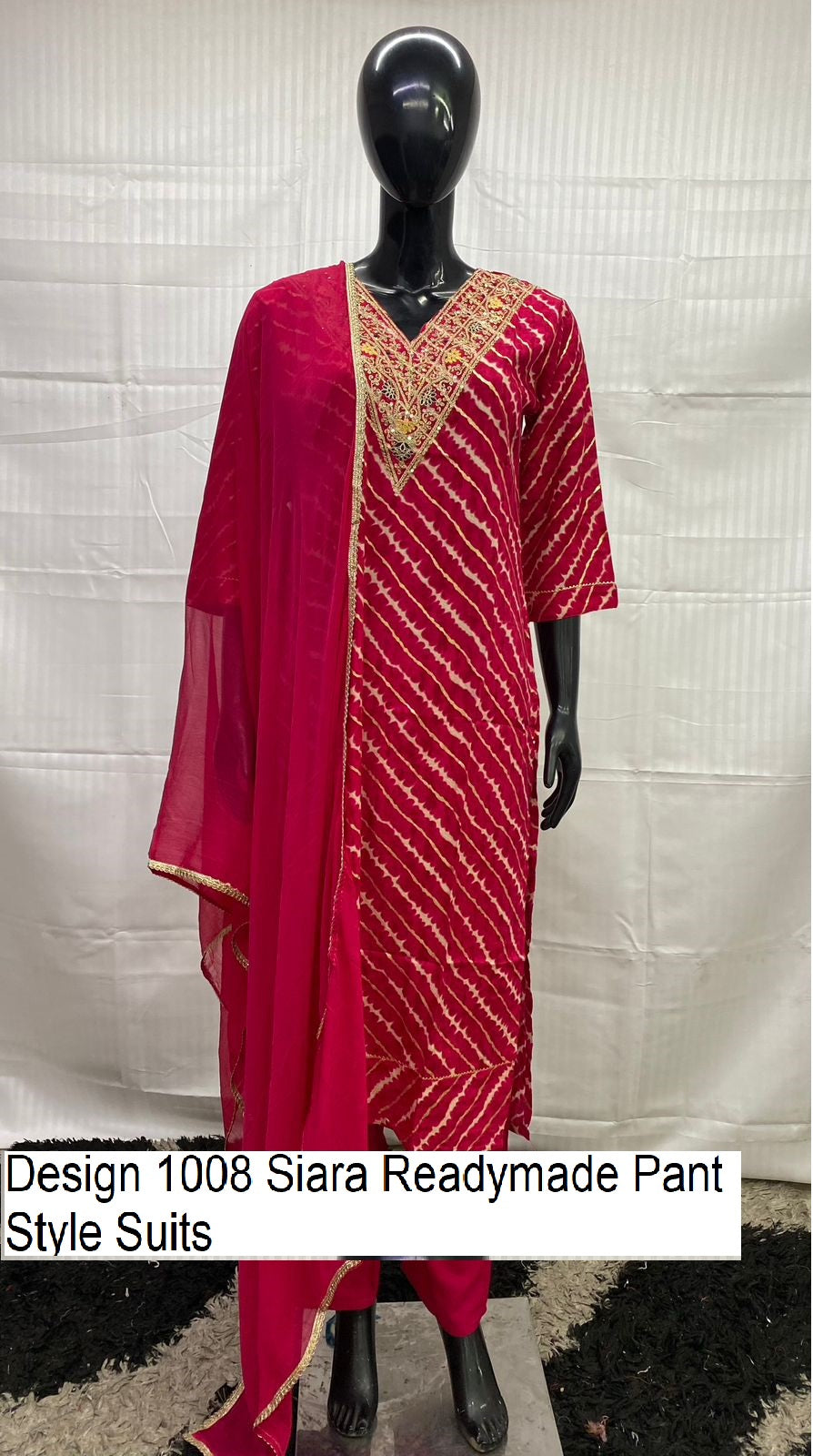 Design 1008 Siara Pure Cotton Readymade Pant Style Suits Wholesale