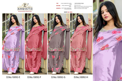 Design 10092 Efgh Zorista Satin Silk Pakistani Readymade Suits Supplier India
