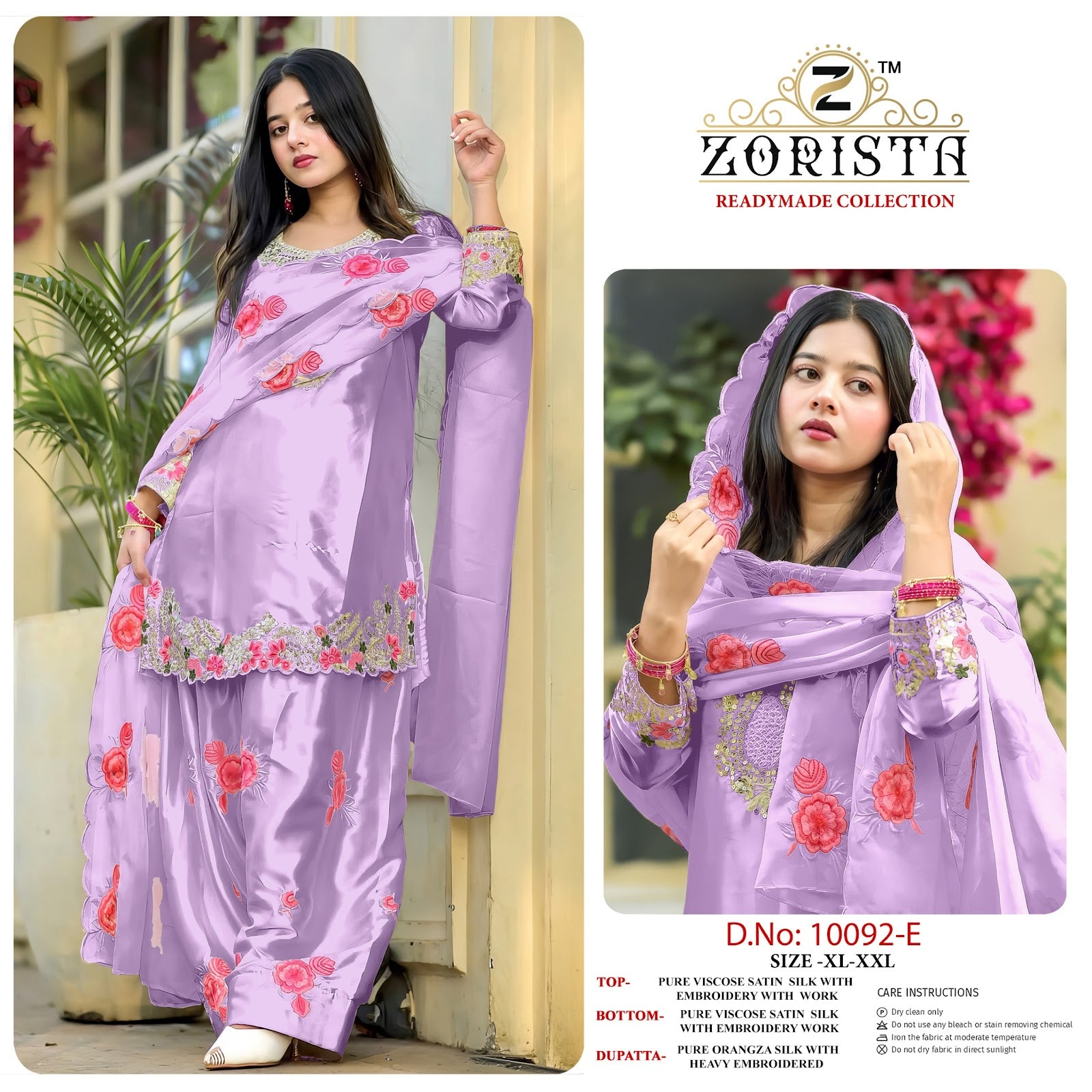 Design 10092 Efgh Zorista Satin Silk Pakistani Readymade Suits Supplier India
