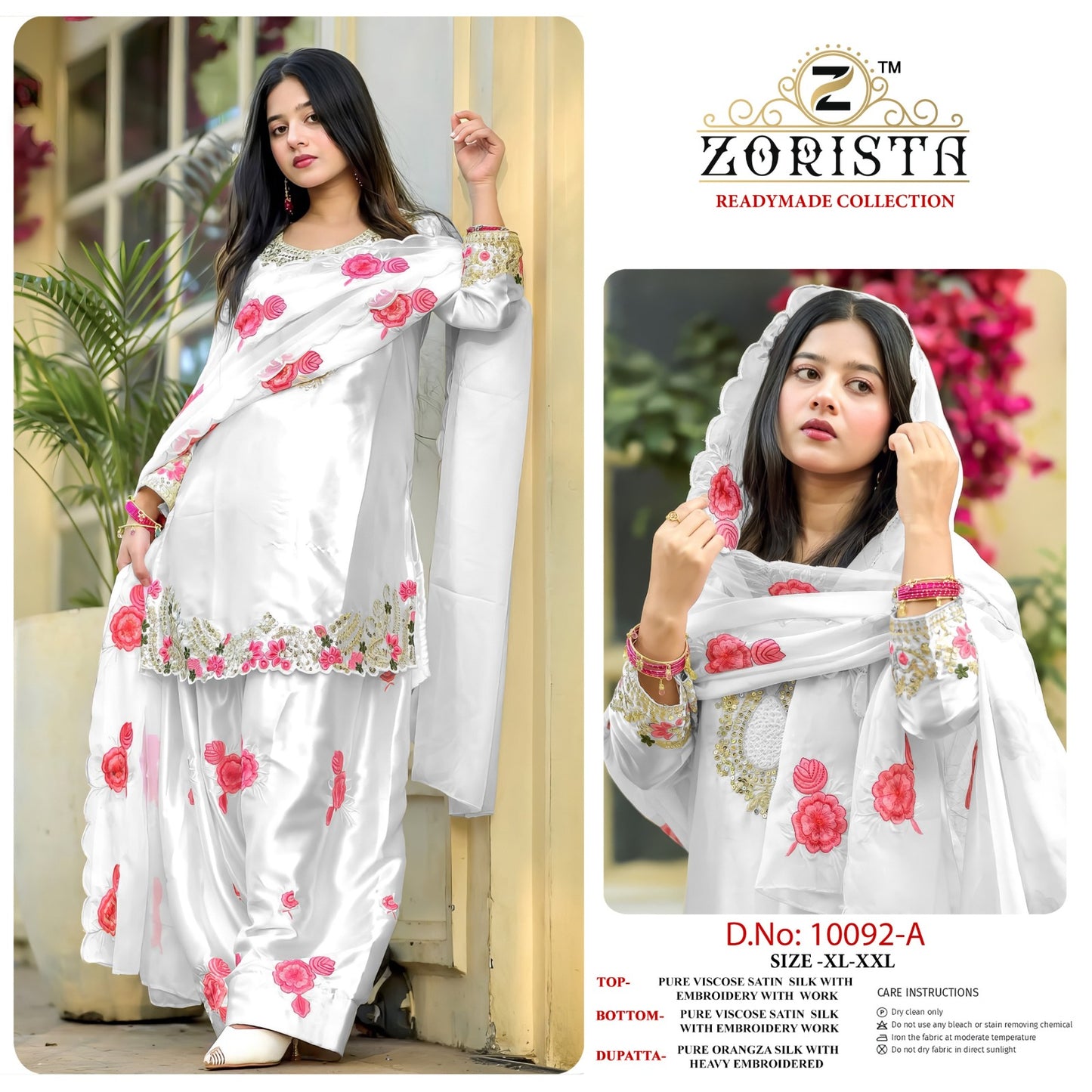 Design 10092 Zorista Satin Silk Pakistani Readymade Suits Exporter Gujarat