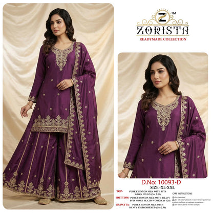 Design 10093 Zorista Chinnon Silk Pakistani Readymade Suits Wholesaler