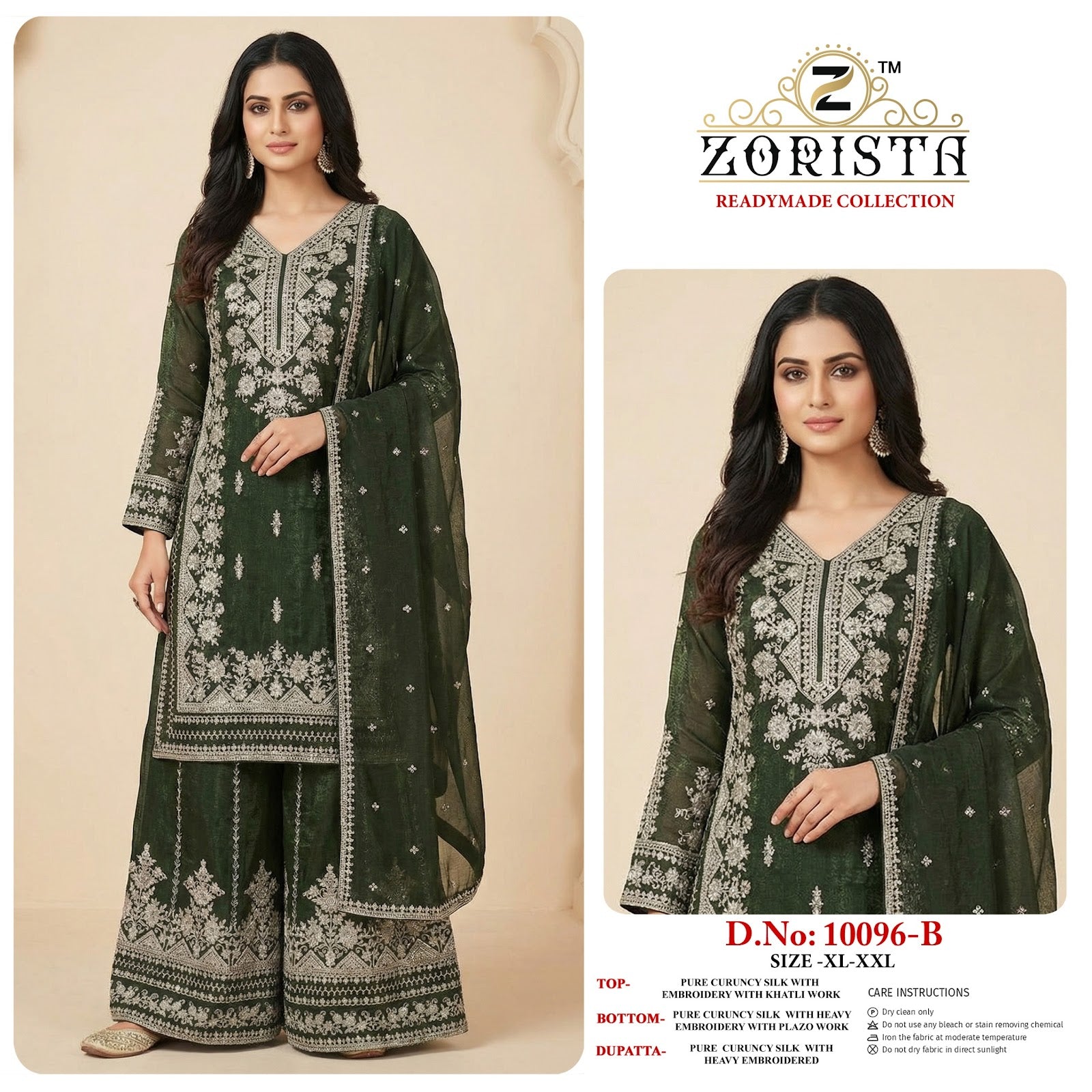 Design 10096 Zorista Crunchy Silk Pakistani Readymade Suits Manufacturer Gujarat