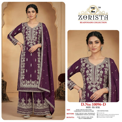 Design 10096 Zorista Crunchy Silk Pakistani Readymade Suits Manufacturer Gujarat