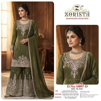 Design 10097 Zorista Crunchy Silk Pakistani Readymade Suits Wholesale Price