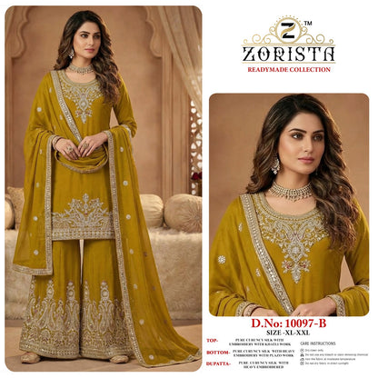 Design 10097 Zorista Crunchy Silk Pakistani Readymade Suits Wholesale Price
