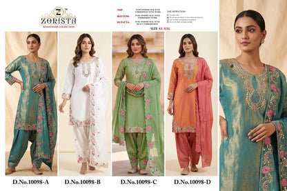 Design 10098 Abcd Zorista Silk Pakistani Readymade Suits Exporter