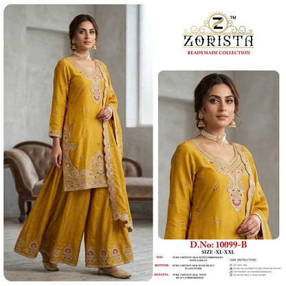 Design 10099 Zorista Chinnon Silk Pakistani Readymade Suits Manufacturer Ahmedabad