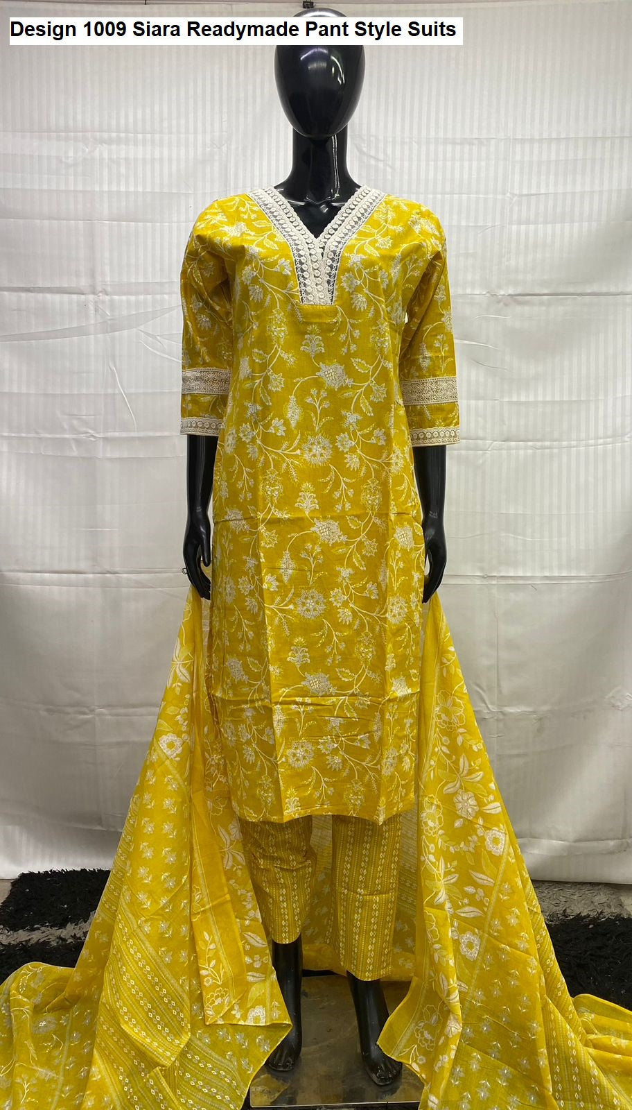 Design 1009 Siara Pure Cotton Readymade Pant Style Suits Wholesaler Gujarat