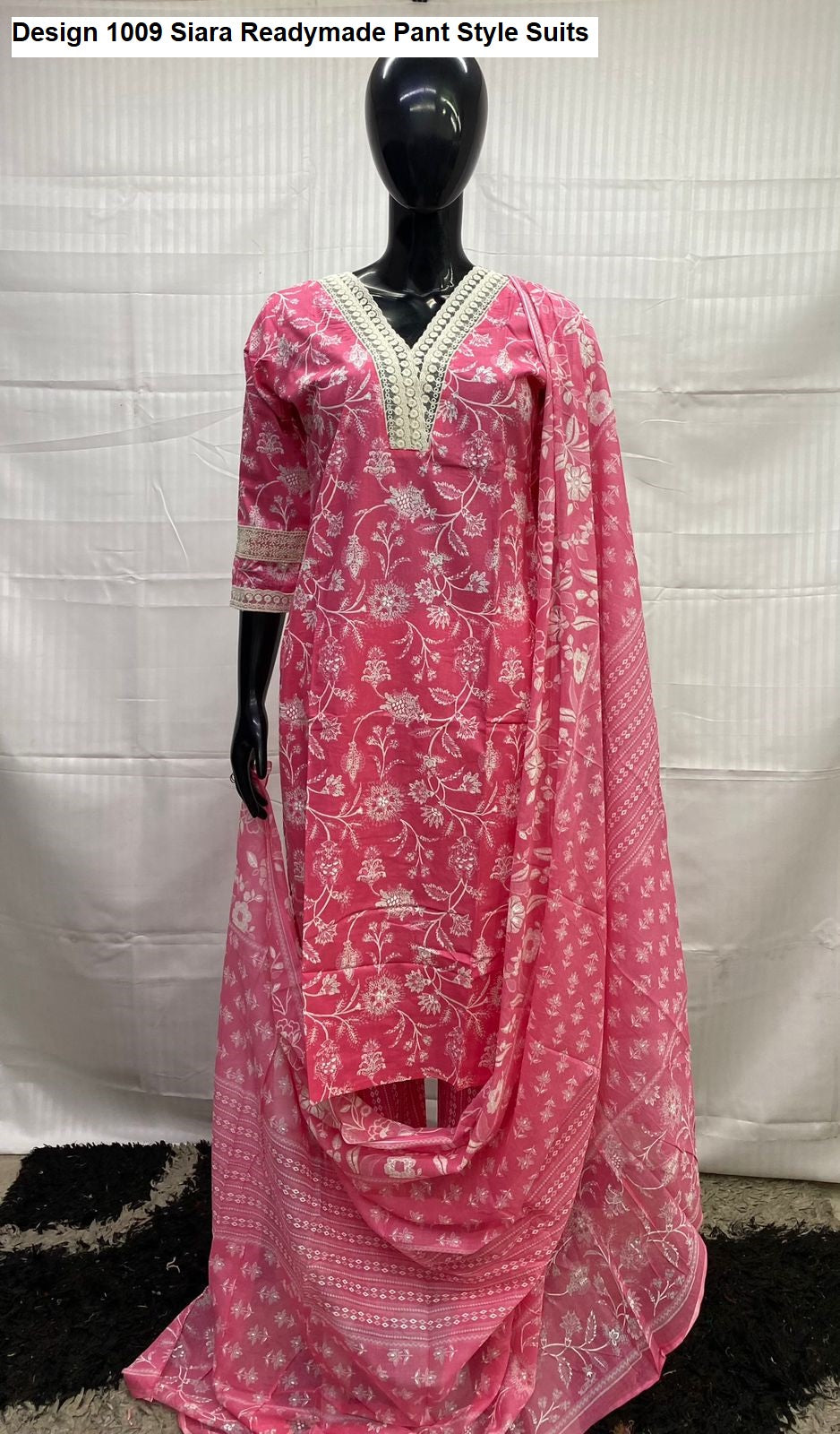Design 1009 Siara Pure Cotton Readymade Pant Style Suits Wholesaler Gujarat