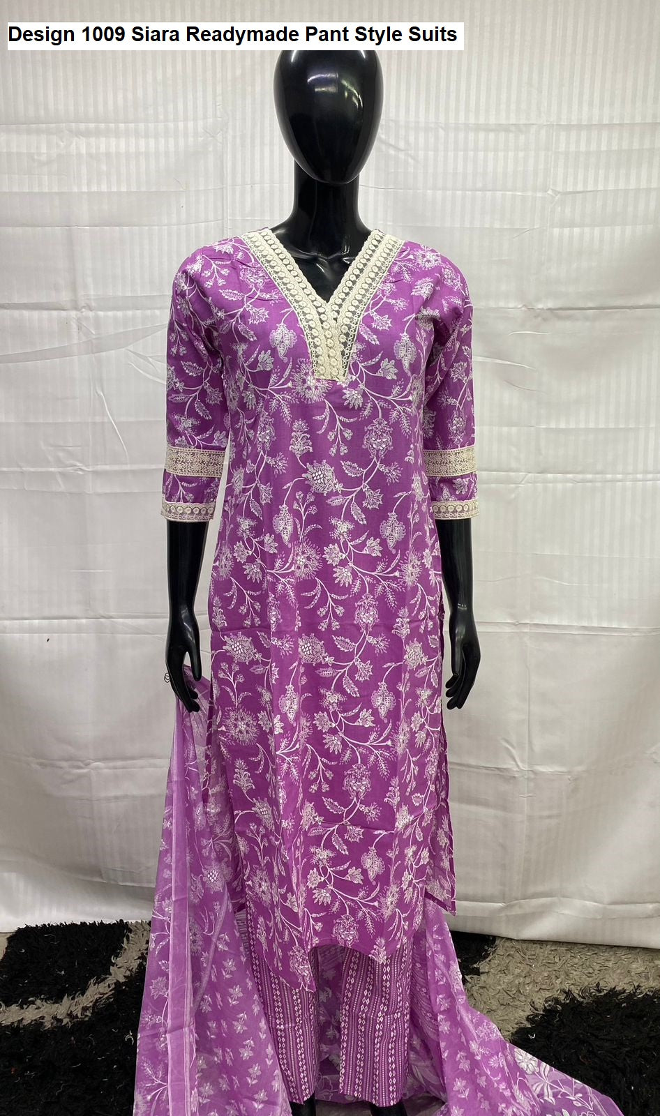 Design 1009 Siara Pure Cotton Readymade Pant Style Suits Wholesaler Gujarat