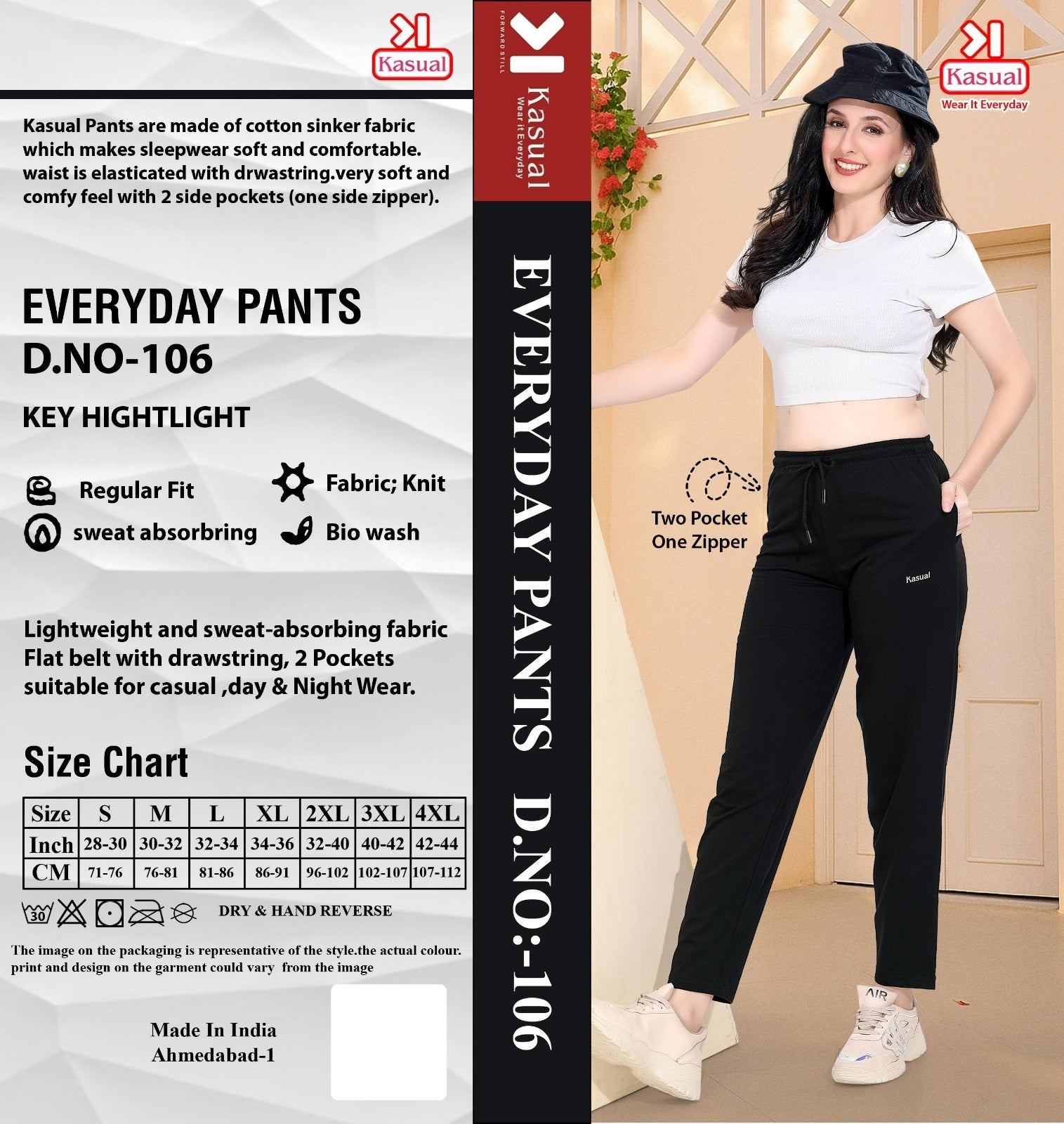Design 101-106 Kasual Knit Women Track Pants Manufacturer Ahmedabad