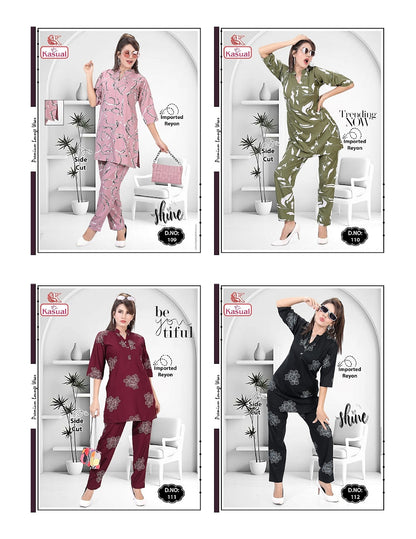 Design 101-112 Kasual Imported Co Ord Set Supplier India