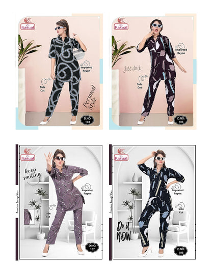 Design 101-112 Kasual Imported Co Ord Set Supplier India
