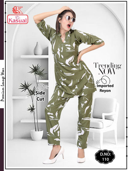 Design 101-112 Kasual Imported Co Ord Set Supplier India