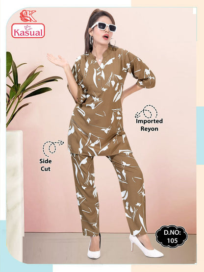 Design 101-112 Kasual Imported Co Ord Set Supplier India