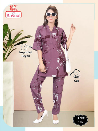 Design 101-112 Kasual Imported Co Ord Set Supplier India