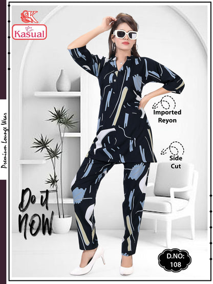 Design 101-112 Kasual Imported Co Ord Set Supplier India