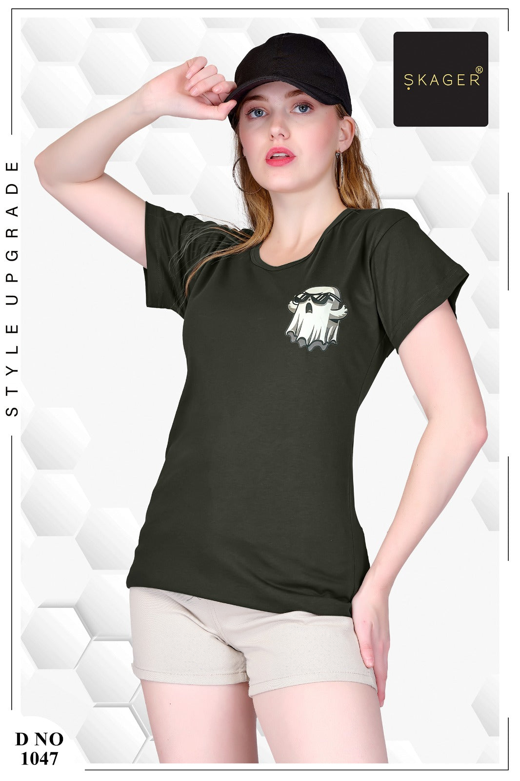 Design 101025 Skager Cotton Women Tshirt Manufacturer Gujarat