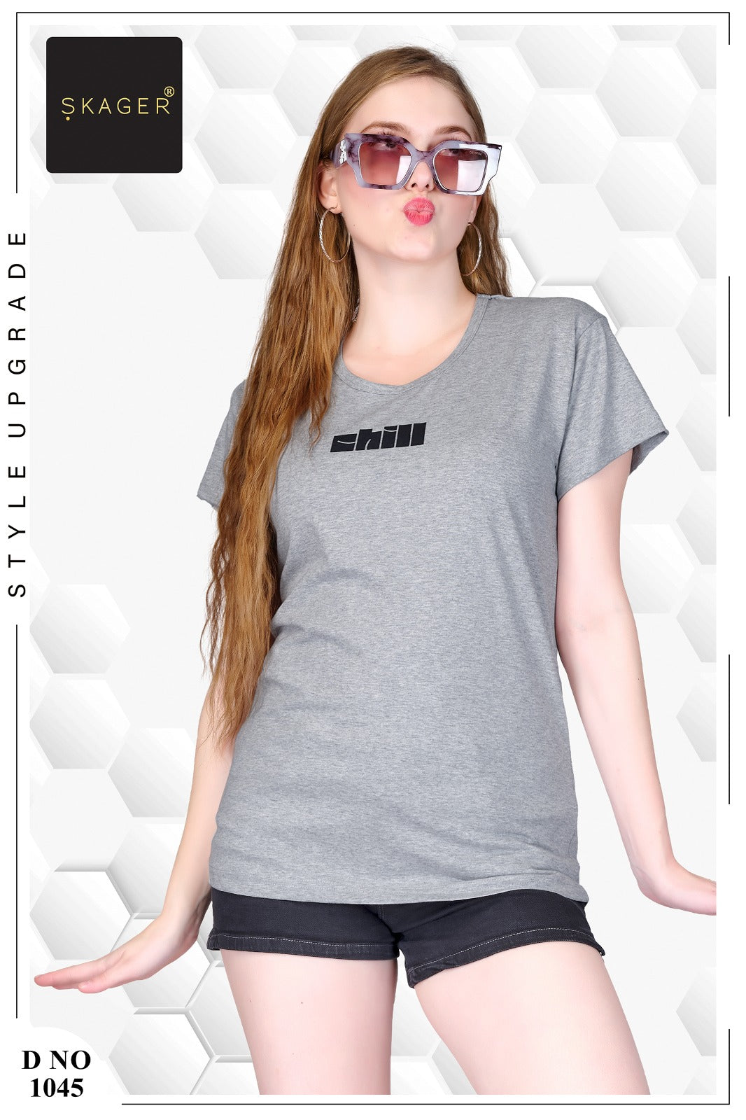 Design 101025 Skager Cotton Women Tshirt Manufacturer Gujarat