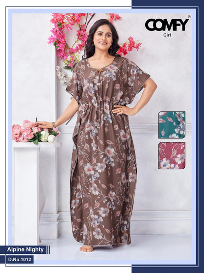 Design 1011-1012 Comfy Alpine Kaftan Nighty Exporter Ahmedabad