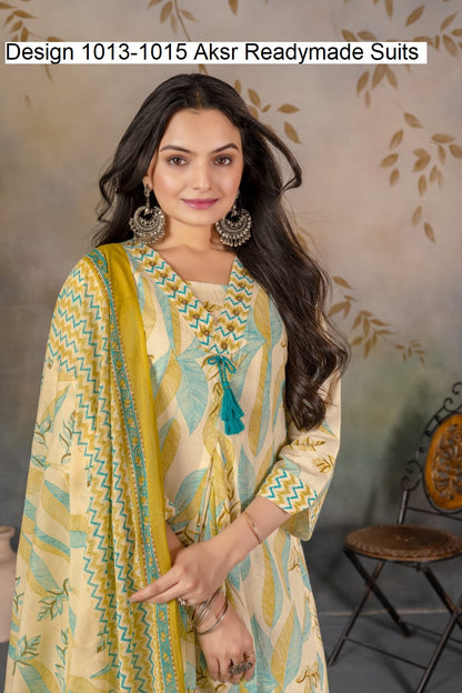 Design 1013-1015 Aksr Readymade Suits Manufacturer Gujarat