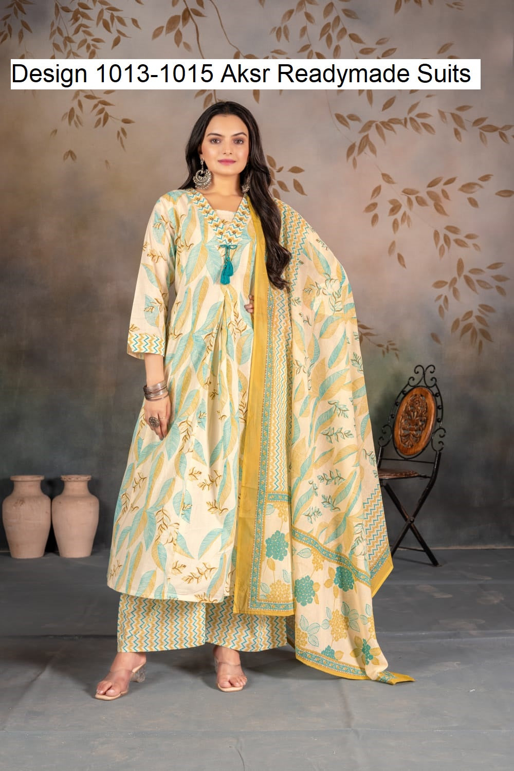 Design 1013-1015 Aksr Readymade Suits Manufacturer Gujarat