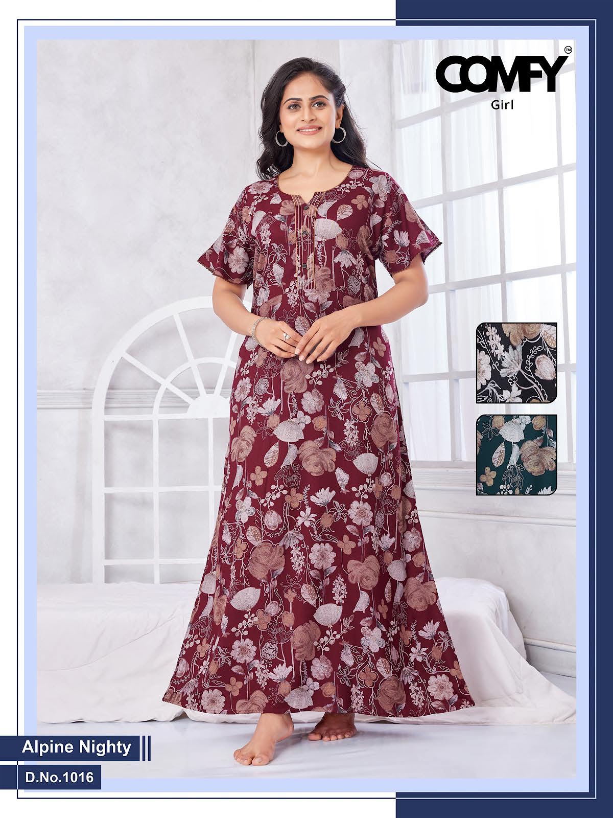 Design 1013-1016 Comfy Alpine Night Gowns Wholesale