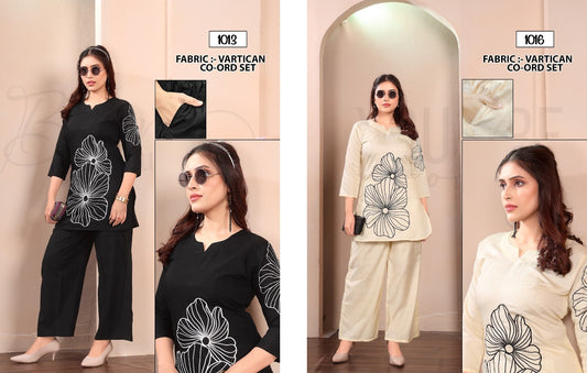 Design 1013-1016 Maira Vatican Co Ord Set Supplier