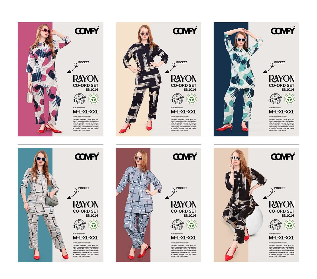 Design 1014 Comfy Heavy Rayon Co Ord Set Wholesaler Gujarat