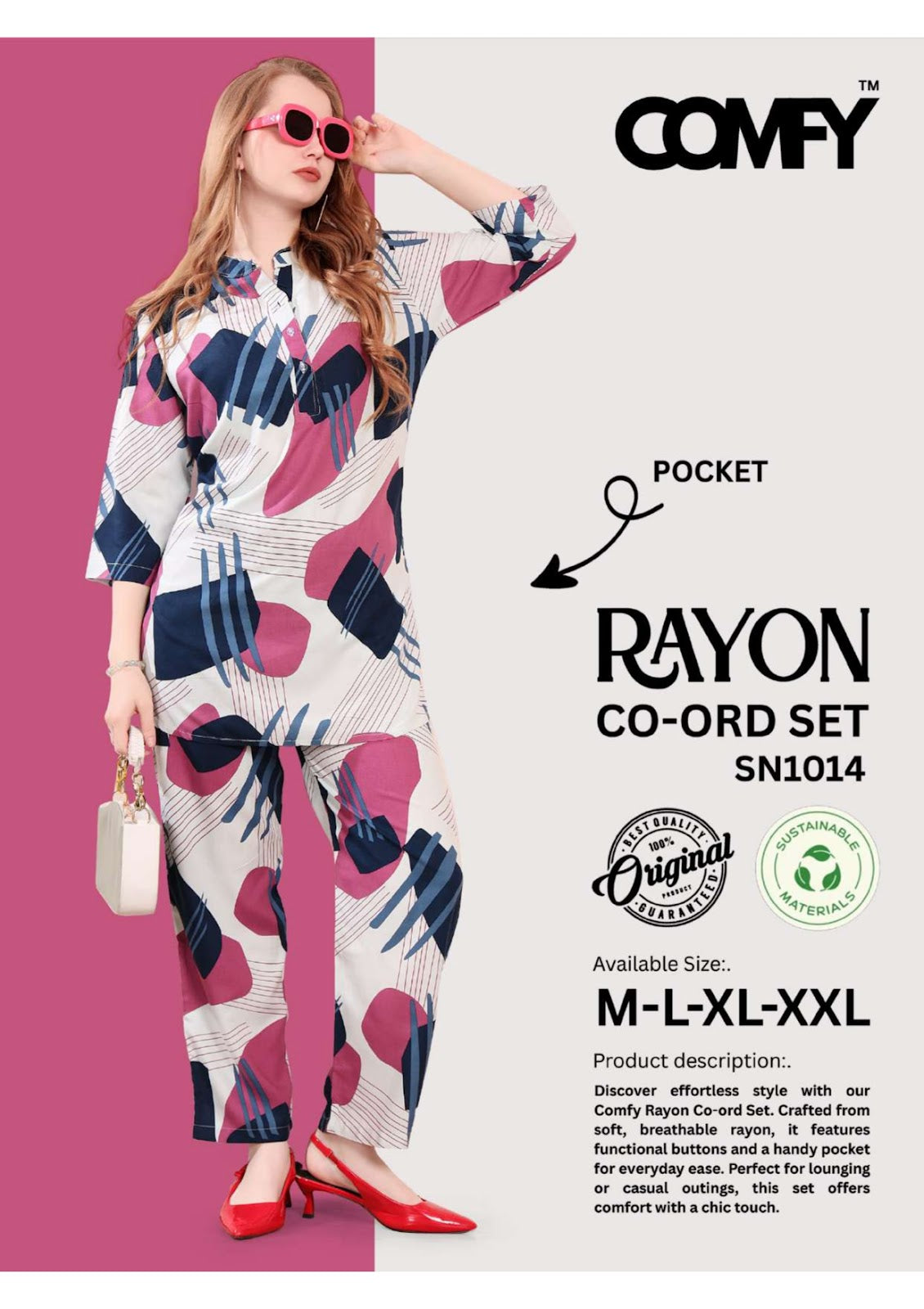 Design 1014 Comfy Heavy Rayon Co Ord Set Wholesaler Gujarat