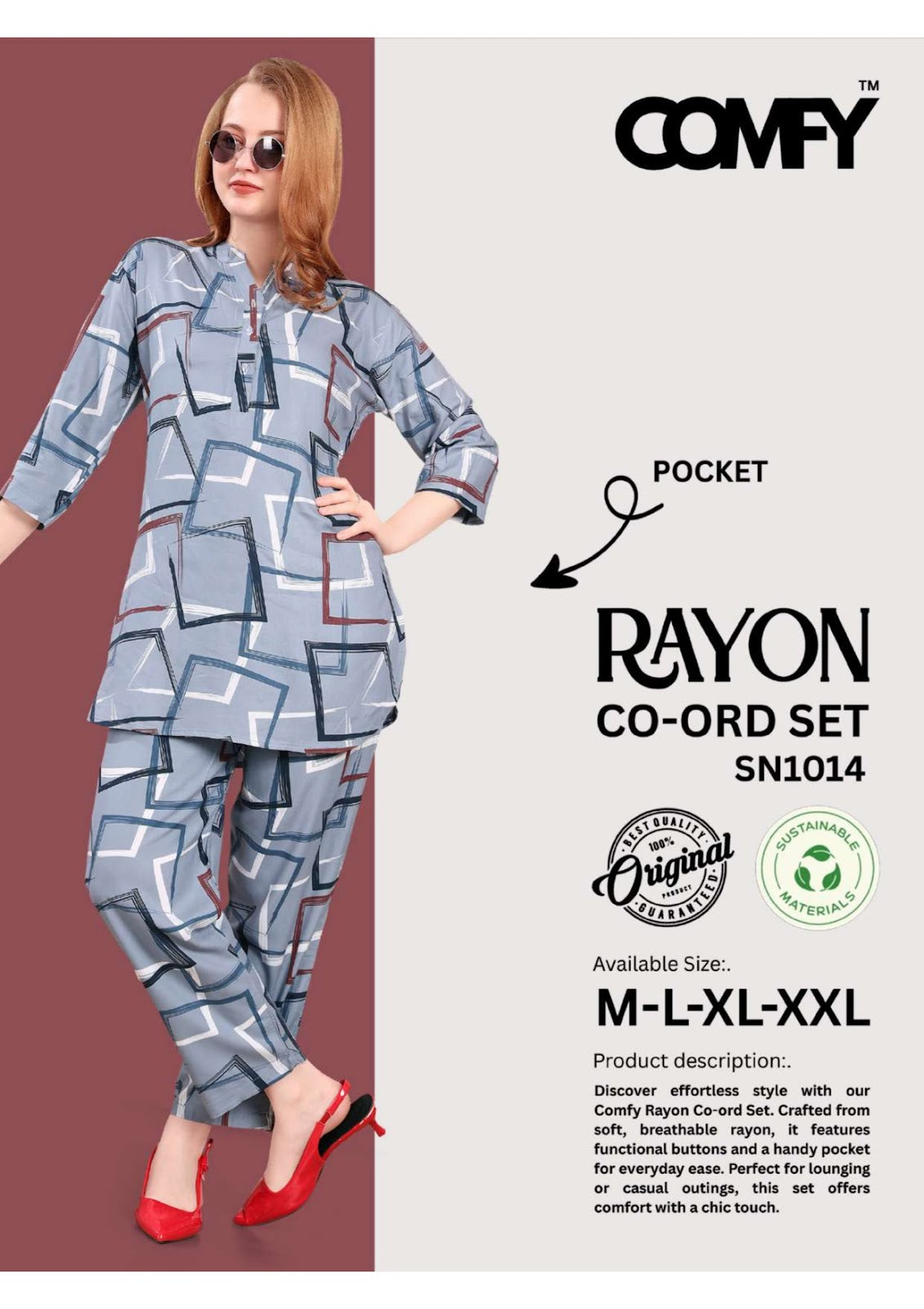 Design 1014 Comfy Heavy Rayon Co Ord Set Wholesaler Gujarat