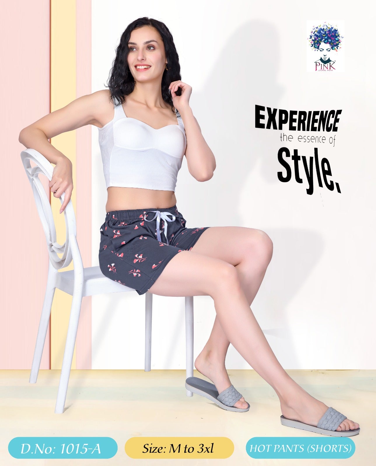 Design 1015 A Pink Hosiery Women Shorts Exporter Gujarat