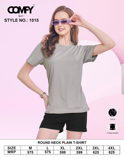 Design 1015 Comfy Lycra Women Tshirt Wholesale