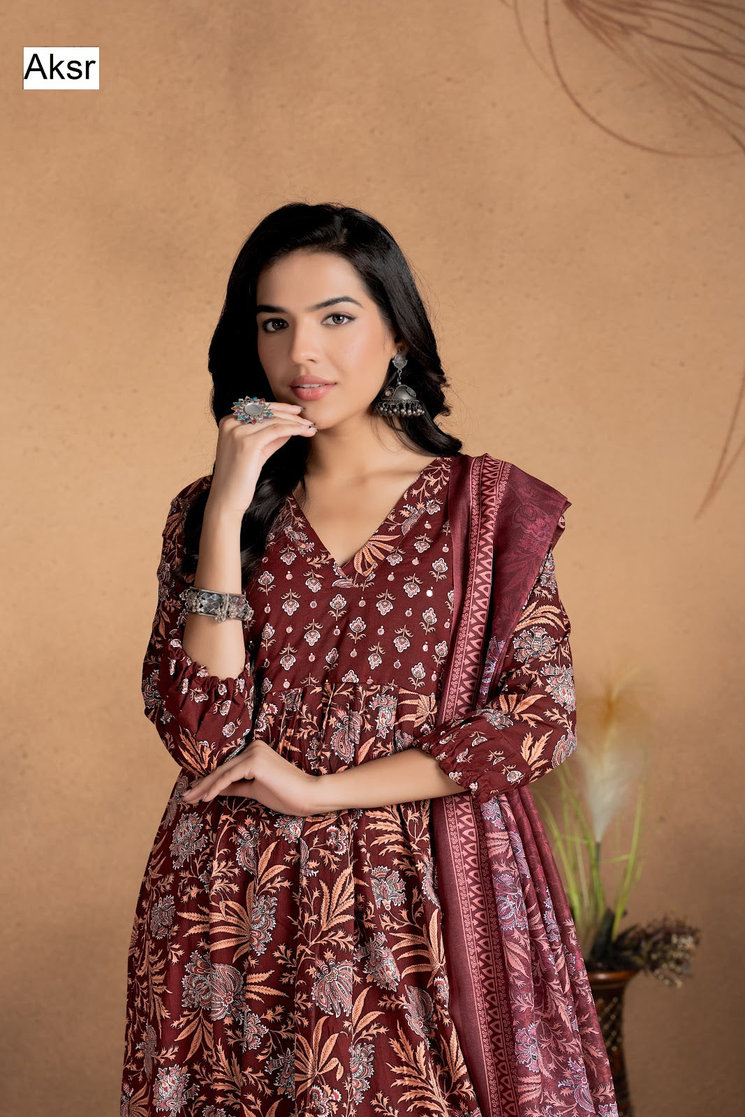 Design 1016 Aksr Pure Cotton Readymade Anarkali Suits Exporter