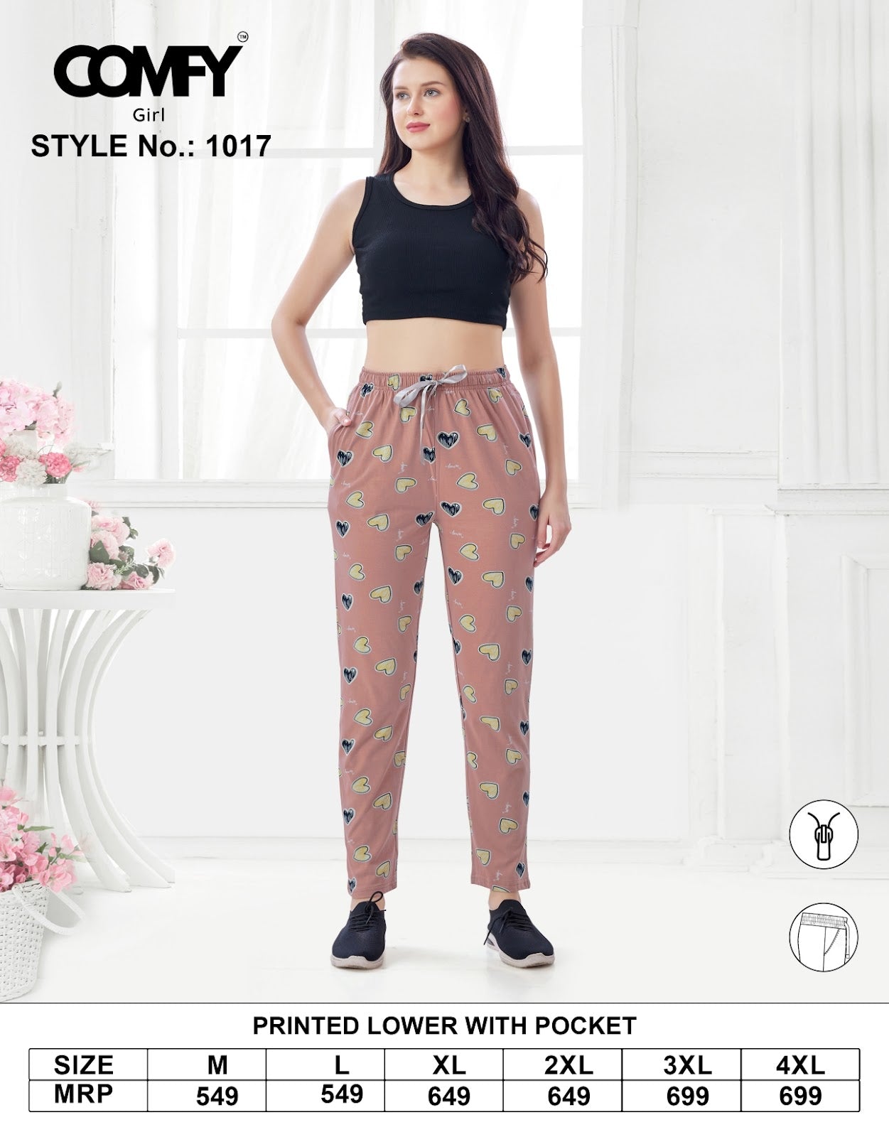 Design 1017 Comfy Cotton Women Night Lower Manufacturer