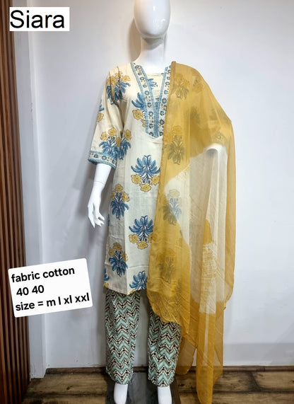 Design 1017 Siara Soft Cotton Readymade Pant Style Suits Wholesaler