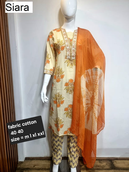 Design 1017 Siara Soft Cotton Readymade Pant Style Suits Wholesaler