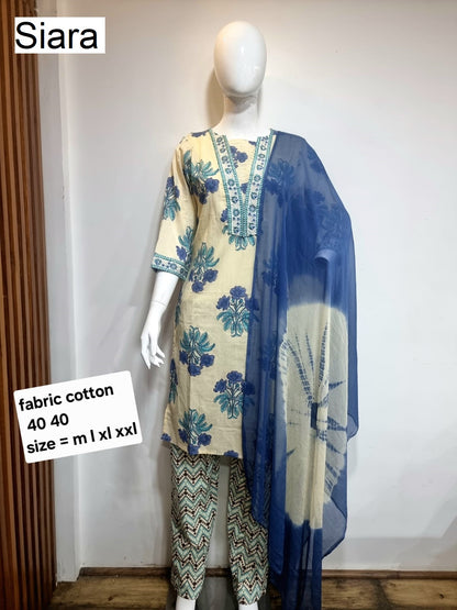 Design 1017 Siara Soft Cotton Readymade Pant Style Suits Wholesaler