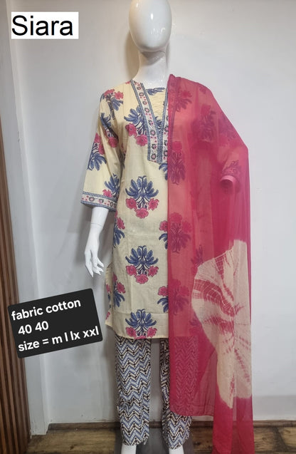 Design 1017 Siara Soft Cotton Readymade Pant Style Suits Wholesaler