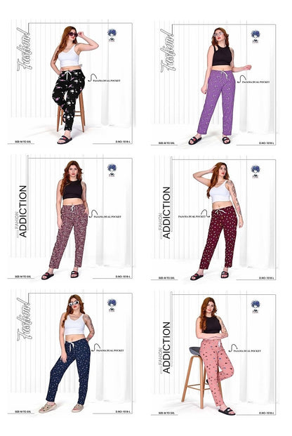 Design 1018 L Pink Hosiery Women Night Lower Supplier