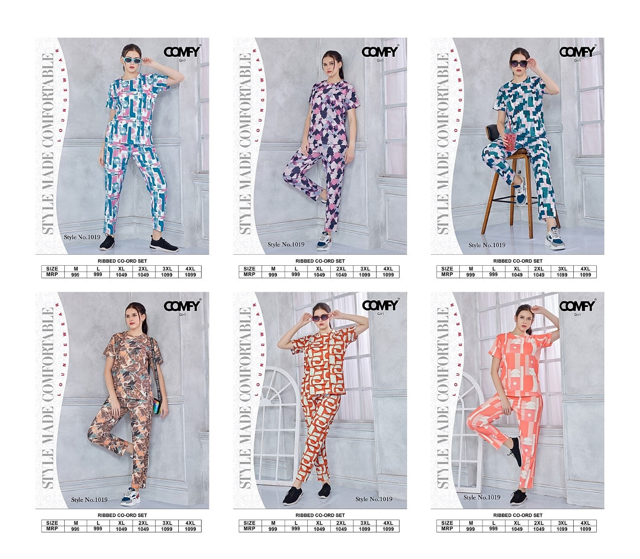 Design 1019 Comfy Rib Co Ord Set Wholesaler