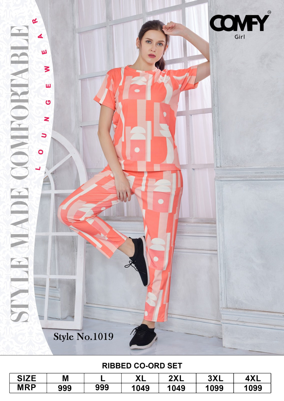 Design 1019 Comfy Rib Co Ord Set Wholesaler